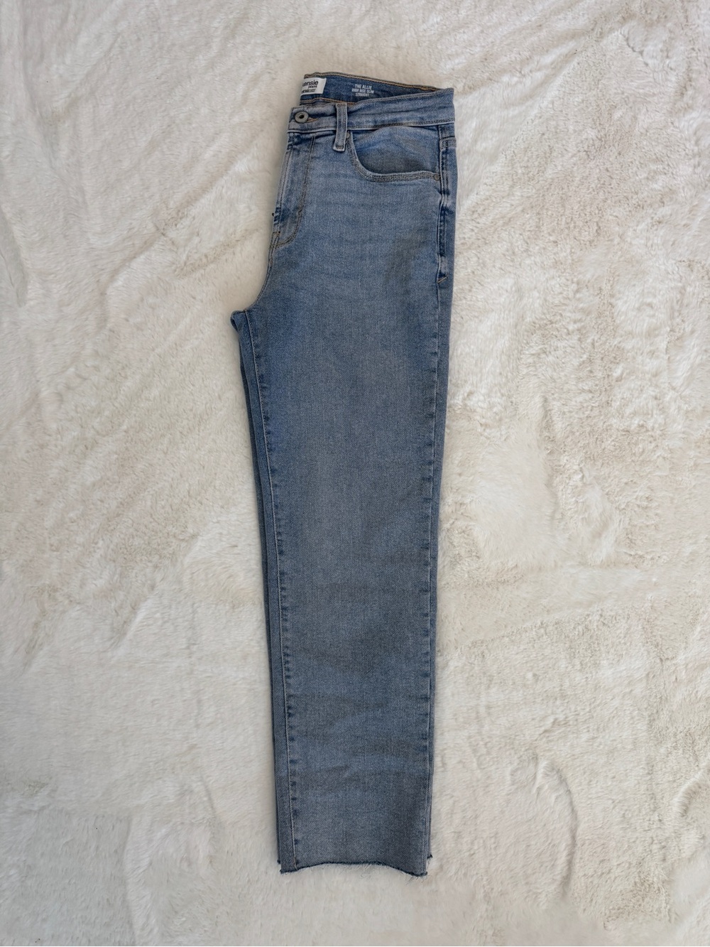 Kensie Jeans The Allie High-Rise Slim Straight Jeans - Light Blue - Picture 7 of 7